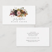 Donkere herfst Moody Floral Bouquet Salon Visitekaartje (Voorkant / Achterkant)