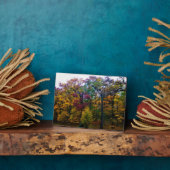 Donkere herfstbos fotoplaat (Zijkant)