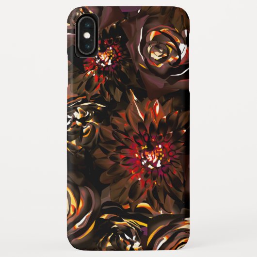 Donkere herfstgloed bloemen val Case-Mate iPhone case (Achterkant)