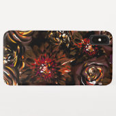Donkere herfstgloed bloemen val Case-Mate iPhone case (Achterkant (horizontaal))