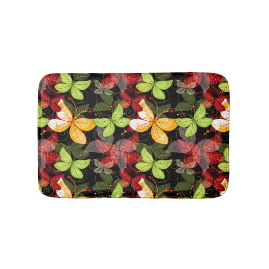 Donkere herfstpatroon badmat (Voorkant)