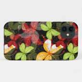 Donkere herfstpatroon Case-Mate iPhone case (Achterkant (horizontaal))
