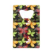 Donkere herfstpatroon creditkaart flessenopener (Achterkant)