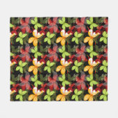 Donkere herfstpatroon fleece deken (Voorkant (Horizontaal))