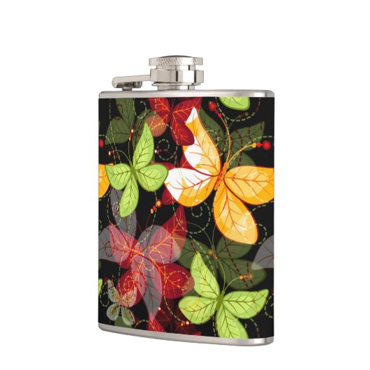 Donkere herfstpatroon heupfles (Links)