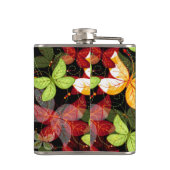 Donkere herfstpatroon heupfles (Achterkant)