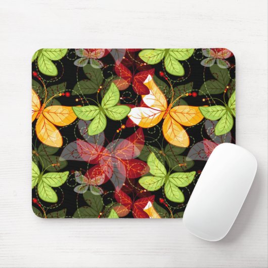 Donkere herfstpatroon muismat (Met muis)