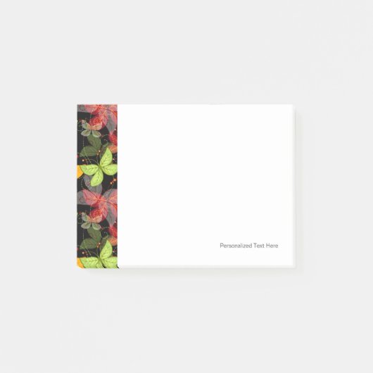 Donkere herfstpatroon post-it® notes (Voorkant)