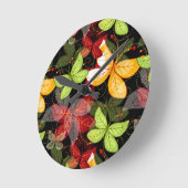 Donkere herfstpatroon ronde klok (Hoek)