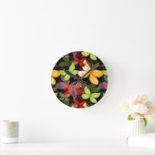 Donkere herfstpatroon ronde klok (Huis)