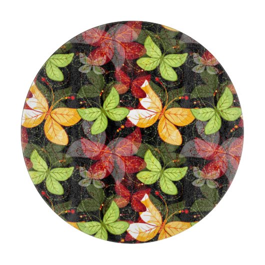 Donkere herfstpatroon snijplank (Voorkant)