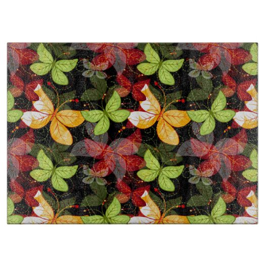 Donkere herfstpatroon snijplank (Voorkant)