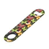 Donkere herfstpatroon speed flessenopener (Voorkant Gekanteld)