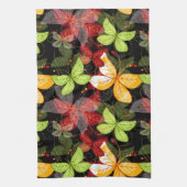 Donkere herfstpatroon theedoek (Verticaal)