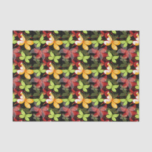 Donkere herfstpatroon tissuepapier