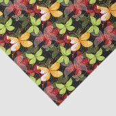 Donkere herfstpatroon tissuepapier (Detail)