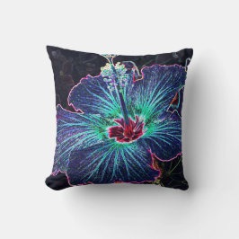 Donkere Hibiscus Kussen