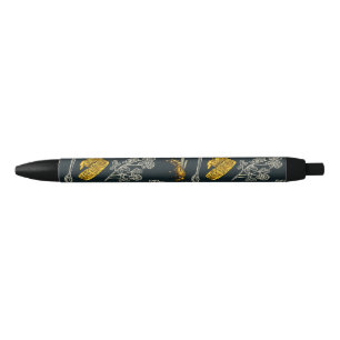 Donkere Honing Bij Kasteel Antieke Natuurlijke Bio Blauwe Inkt Pen