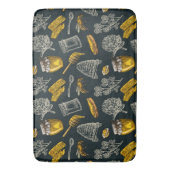 Donkere Honingbij Bijenkorf Geel Organisch Chic Badmat (Voorkant Verticaal)