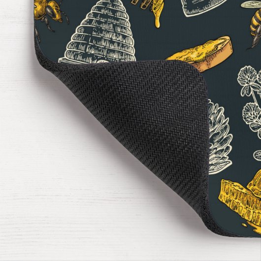 Donkere honingbijenbijenkorel  natuurlijk muismat (Hoek)