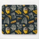 Donkere honingbijenbijenkorel natuurlijk muismat (Voorkant)