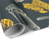 Donkere honingbijenkast  biologisch natuurlijk cadeaupapier (Rol Hoek)