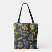 Donkere honingbijenkast  biologisch natuurlijk tote bag (Achterkant)