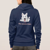 Donkere Hoodie met Zwitserse Witte Herder (Achterkant)