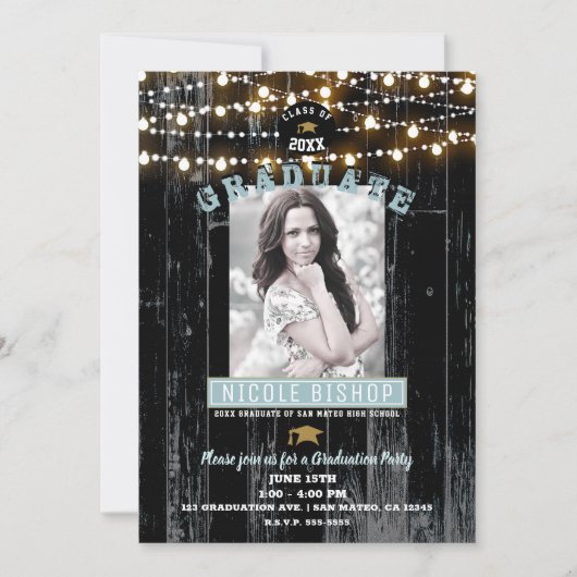 Donkere hout en licht Robuuste fotograaf Kaart (Voorkant)