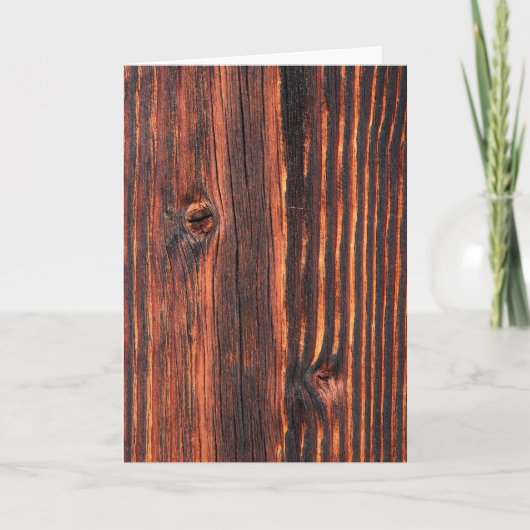 Donkere houtbordtextuur kaart (Voorkant)