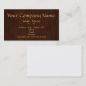 Donkere houten achtergrond Aangepaste Visitekaartj Visitekaartje (Voorkant / Achterkant)