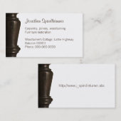 Donkere houten as close-up visitekaartje (Voorkant / Achterkant)