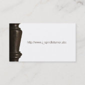 Donkere houten as close-up visitekaartje (Achterkant)