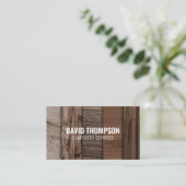 Donkere houten graan Professional Carpenter Woodpl Visitekaartje (Staand voorkant)