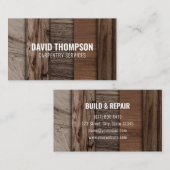 Donkere houten graan Professional Carpenter Woodpl Visitekaartje (Voorkant / Achterkant)