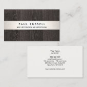 Donkere Houten Graan Rustieke Timmerwerk en Vloere Visitekaartje (Voorkant / Achterkant)