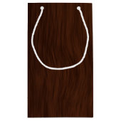 Donkere houten korrels: achtergrond klein cadeauzakje (Achterkant)