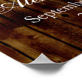  donkere houten plaat Welkomstbord Poster (Hoek)