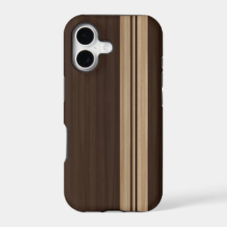 Donkere Houten Strepen iPhone 5 Hoes - Surfboard S