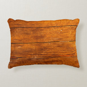 Donkere houten textuur. Houtbruine textuur. Achter Accent Kussen