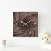 Donkere houten wandklok (Huis)