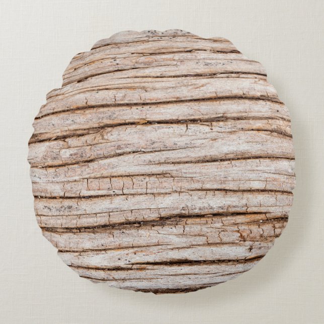 Donkere houtextuur. Abstracte achtergrond Vintabst Rond Kussen (Voorkant)