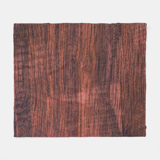 Donkere houtextuur die wordt gebruikt om achtergro fleece deken (Voorkant (Horizontaal))