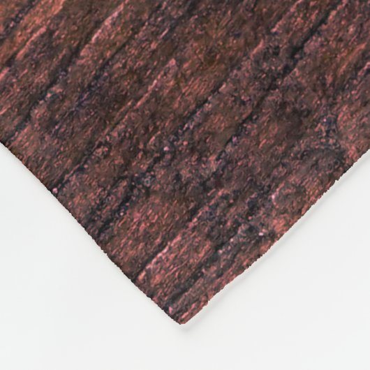 Donkere houtextuur die wordt gebruikt om achtergro fleece deken (Hoek)