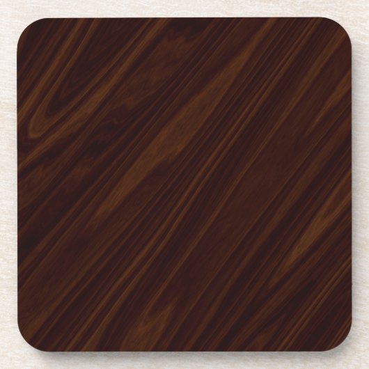 Donkere houtextuur drankjes onderzetter (Voorkant)