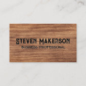 Donkere houtnerf textuur  visitekaartje (Voorkant)