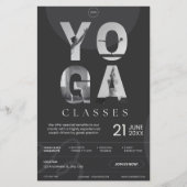 Donkere Houtskool Grijs Vetgedrukte Moderne Yoga S Flyer (Voorkant)