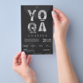 Donkere Houtskool Grijs Vetgedrukte Moderne Yoga S Flyer (Hand)