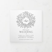 Donkere houtskool grijze monogram kunst liefdesver drieluik programma (Cover)