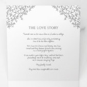 Donkere houtskool grijze monogram kunst liefdesver drieluik programma (Binnenzijde eerst)